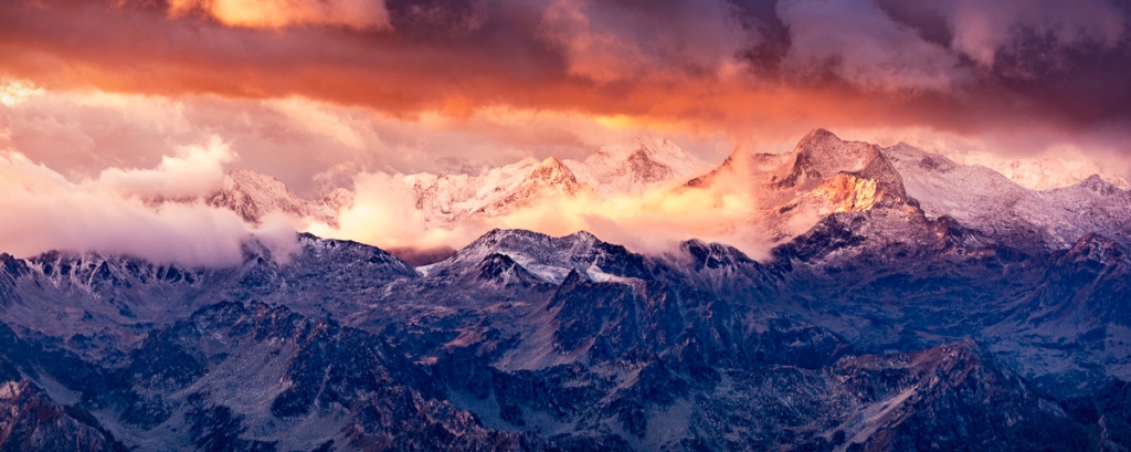 Aurore sur les Pyrénées